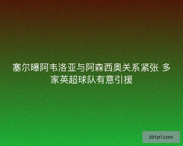 塞尔曝阿韦洛亚与阿森西奥关系紧张 多家英超球队有意引援